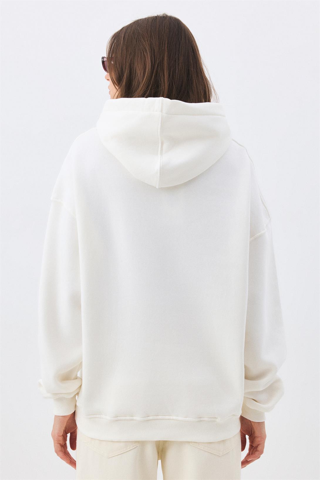 Kadın Cherries Sweatshirt Beyaz