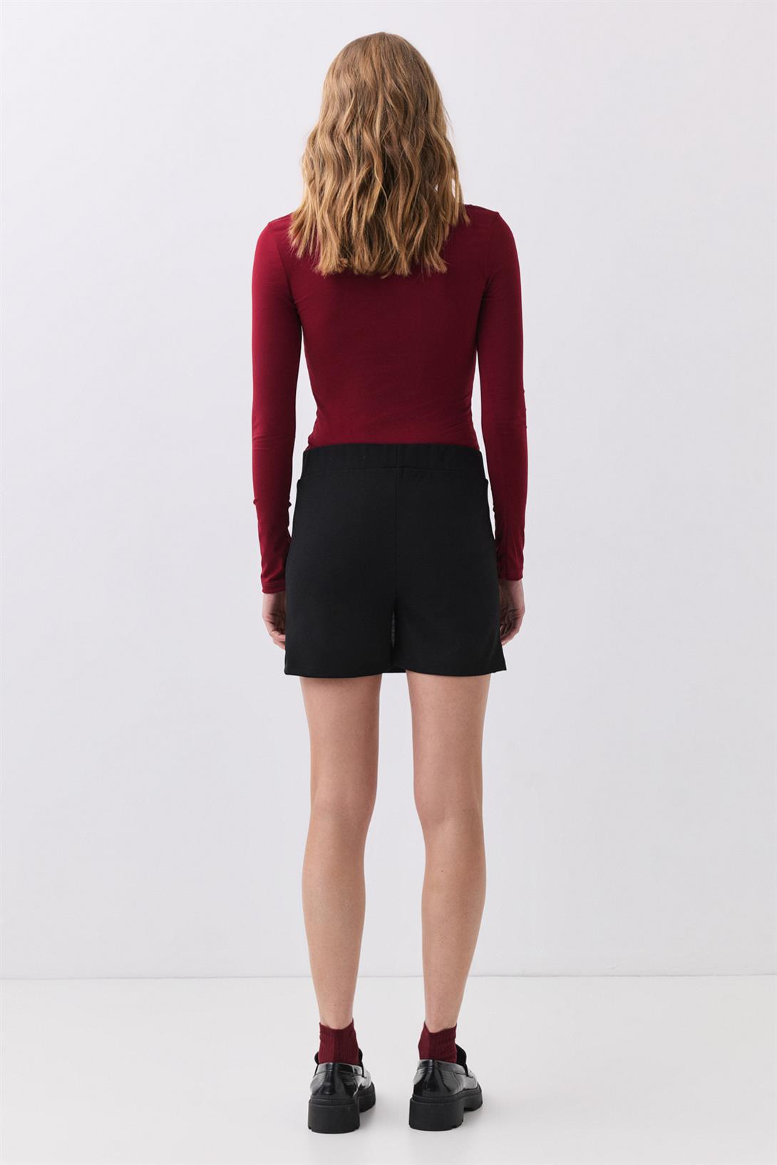 Kadın Şort Etek Siyah 3013