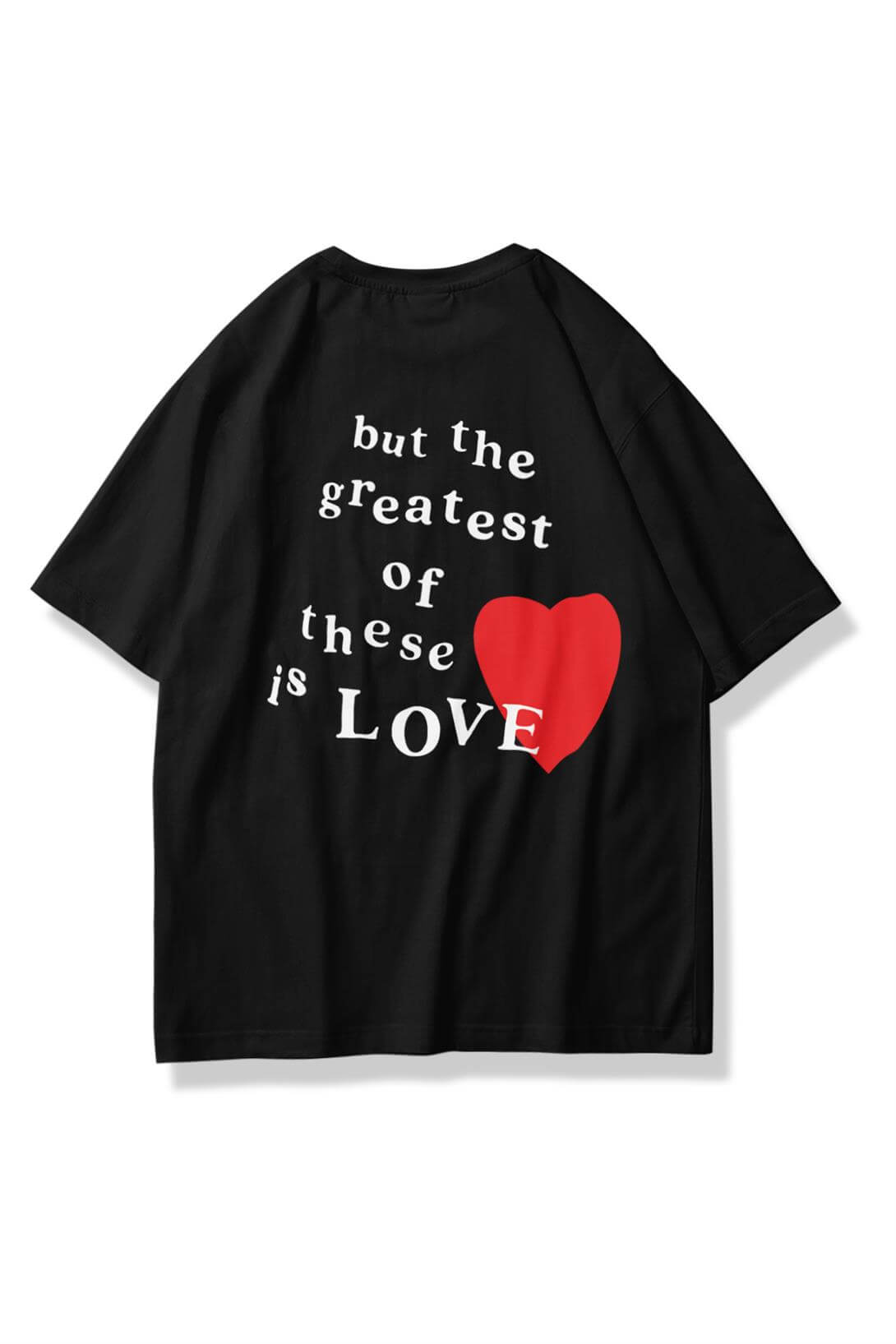 Unisex Hope Love Tshirt Siyah