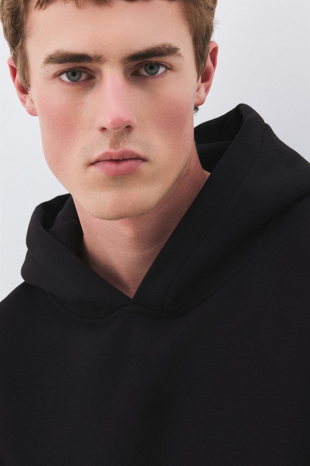 Erkek Premium Kapşonlu Cep Detaylı Eşofman Takımı Siyah 2033