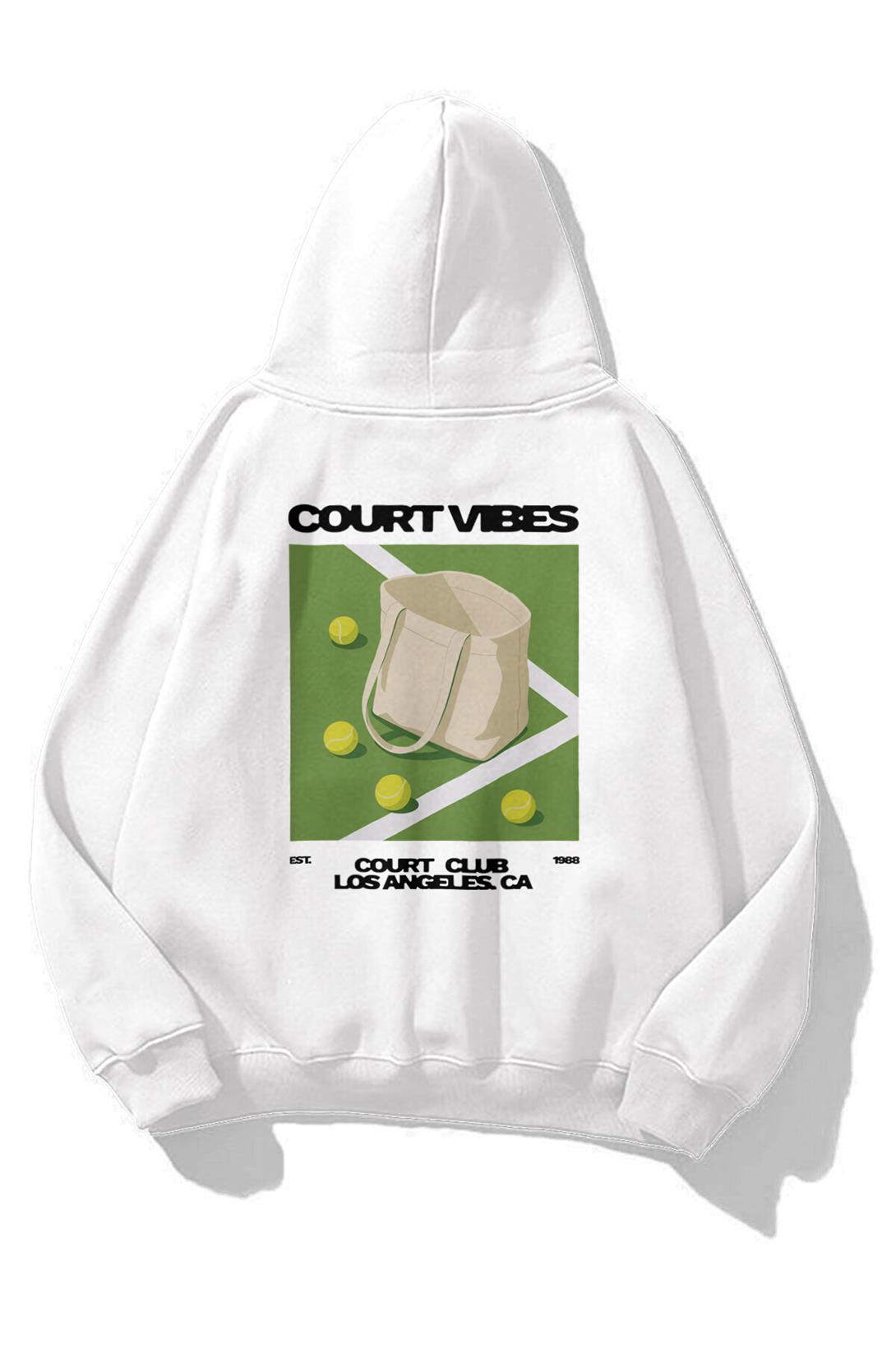 Unisex Court Vibes Sweatshirt Beyaz