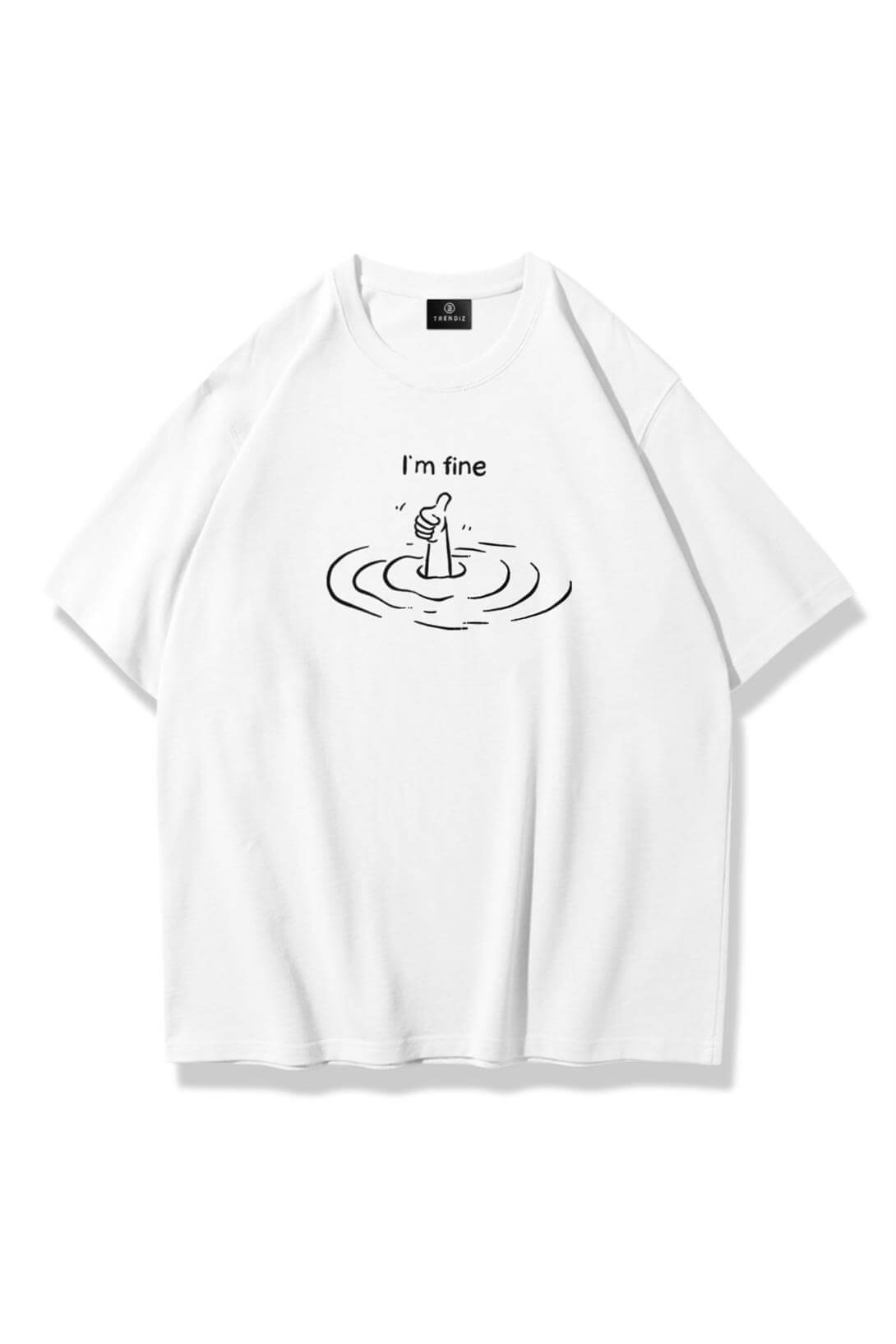 Unisex Im Fine Tshirt Beyaz