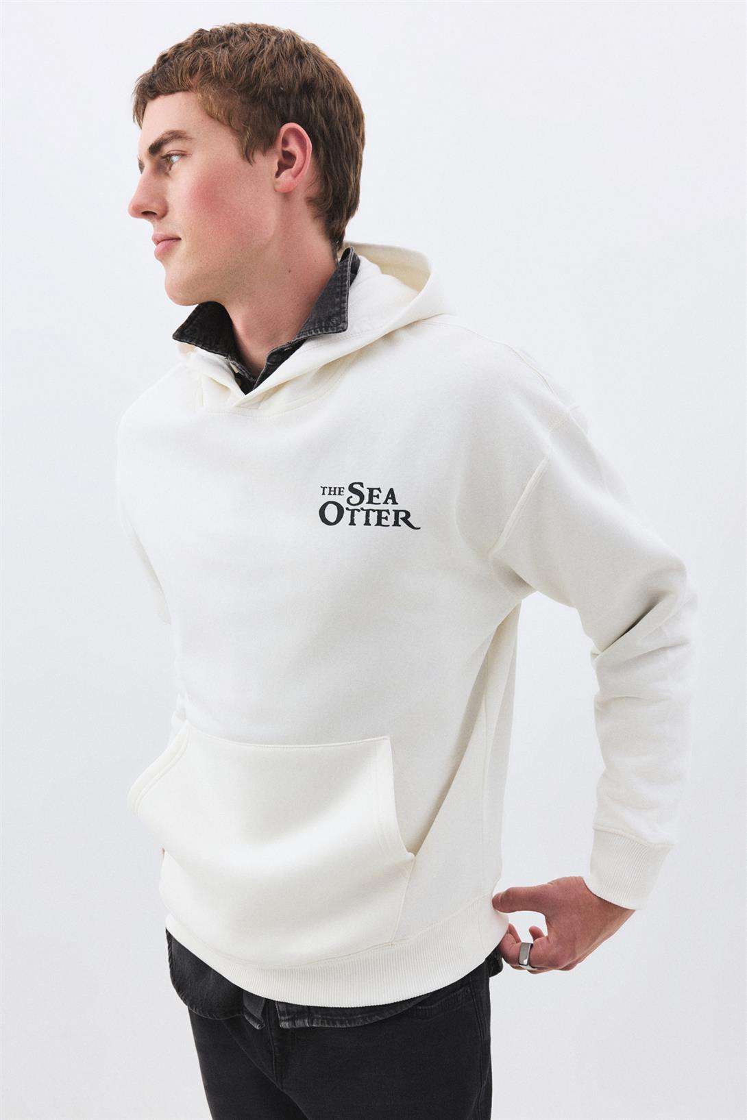 Unisex Sea Otter Sweatshirt Beyaz