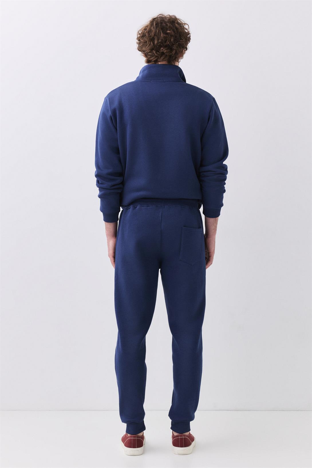 Erkek Paçası Lastikli Basic Eşofman Altı İndigo 2041