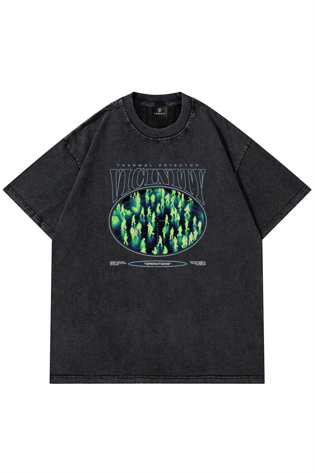 Unisex Thermal Vicinity Yıkamalı Tshirt Antrasit