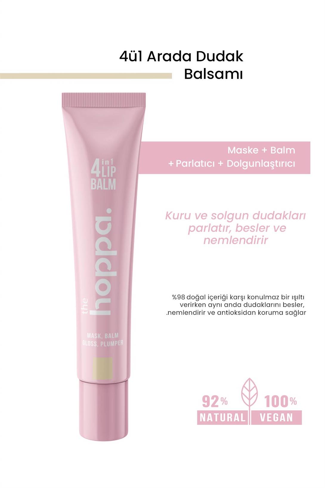 4ü1 Arada Dudak Balmı Cupuaçu Yağı+ Mango Yağı+ Avokado Yağı+Jojoba Yağı + F Vitamini 9 ML