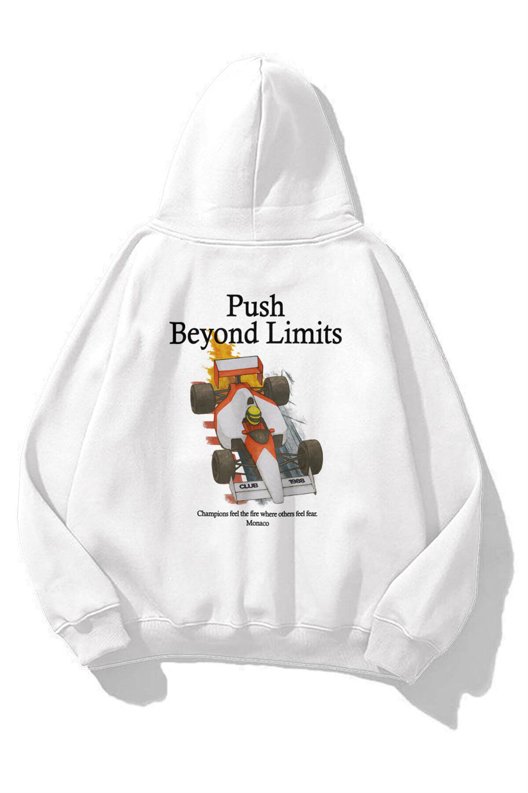 Unisex Push Beyond Limits Sweatshirt Beyaz