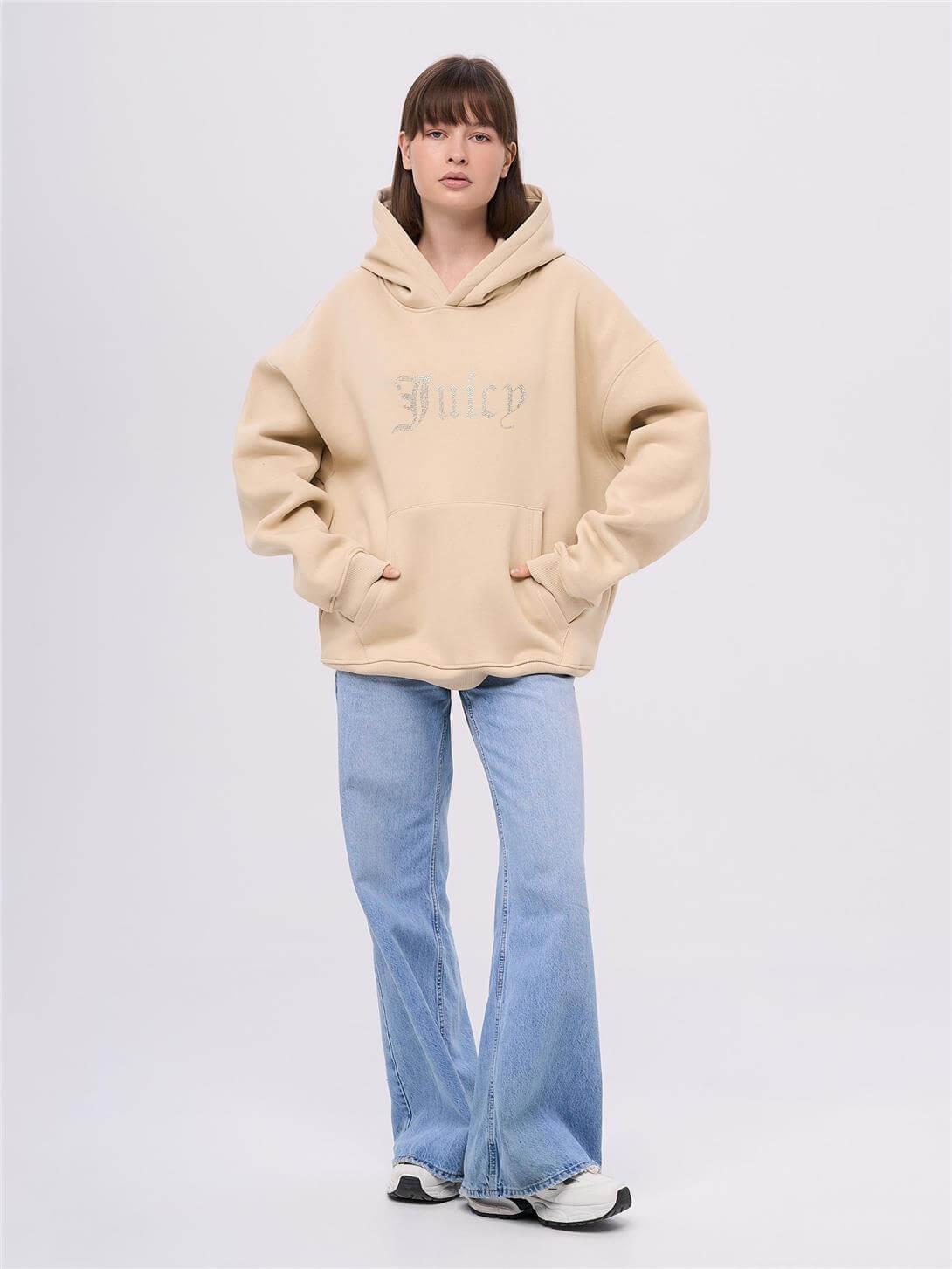 Unisex Juiciy Taş Baskılı Sweatshirt Taş