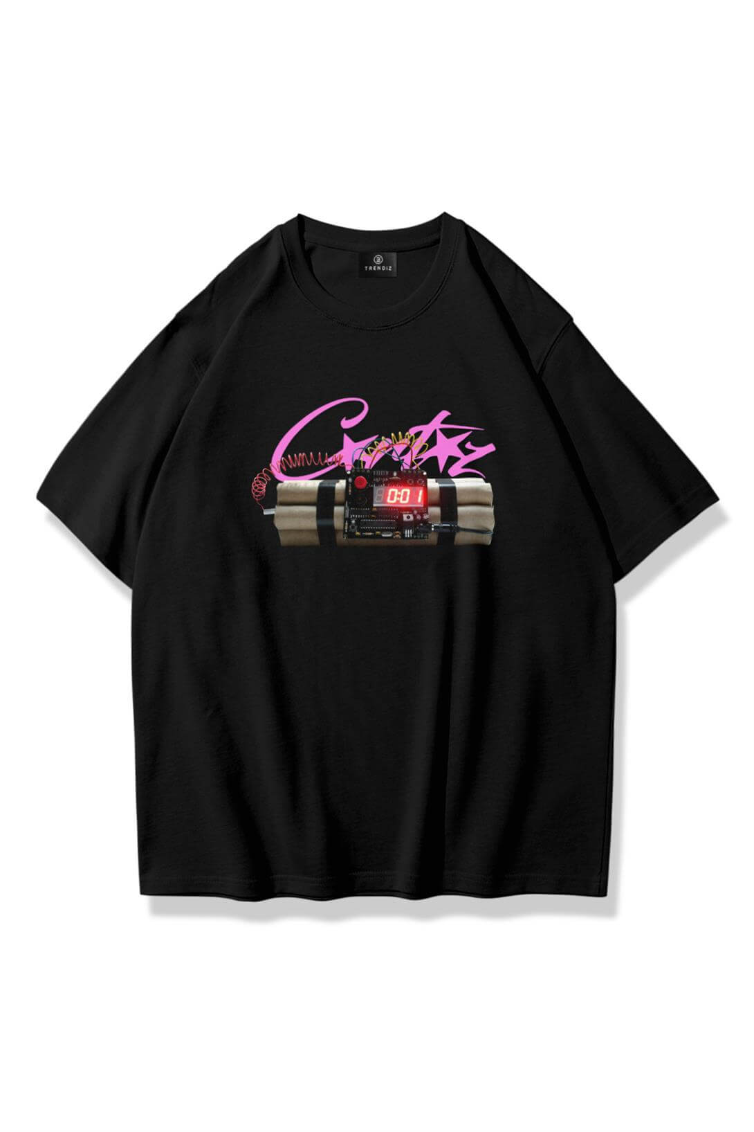 Unisex Time Bomb Tshirt Siyah