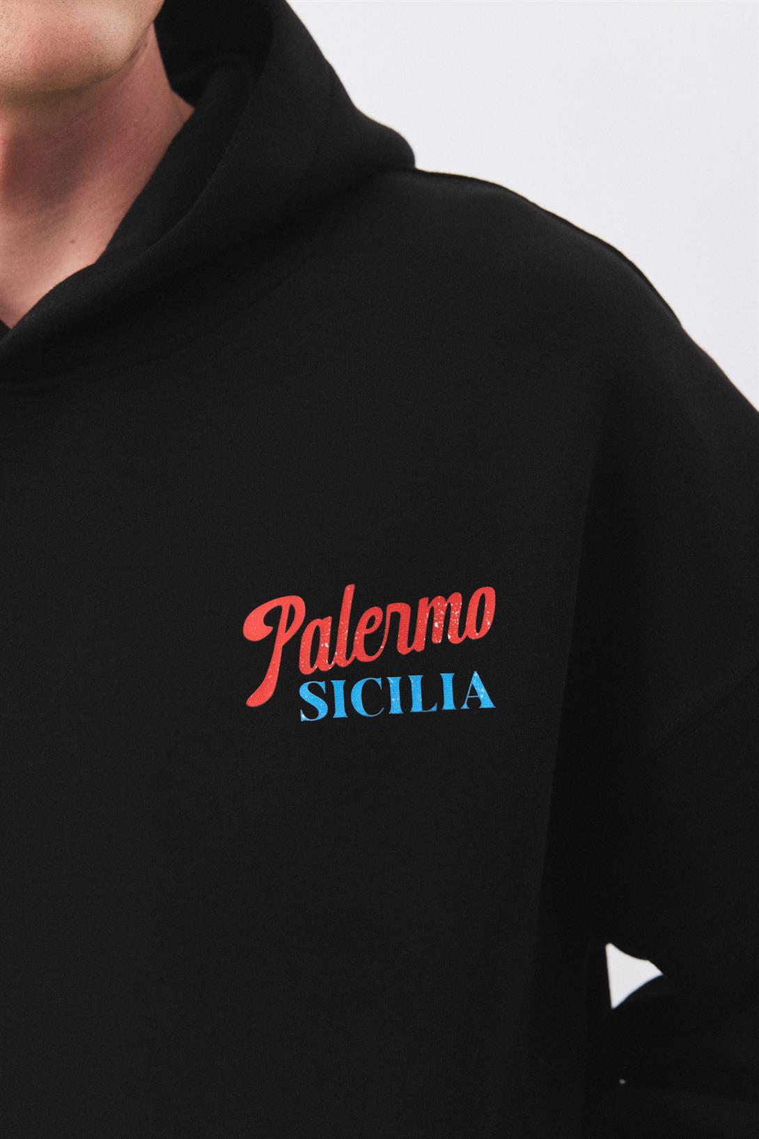 Kadın Palermo Sicilia Sweatshirt Siyah