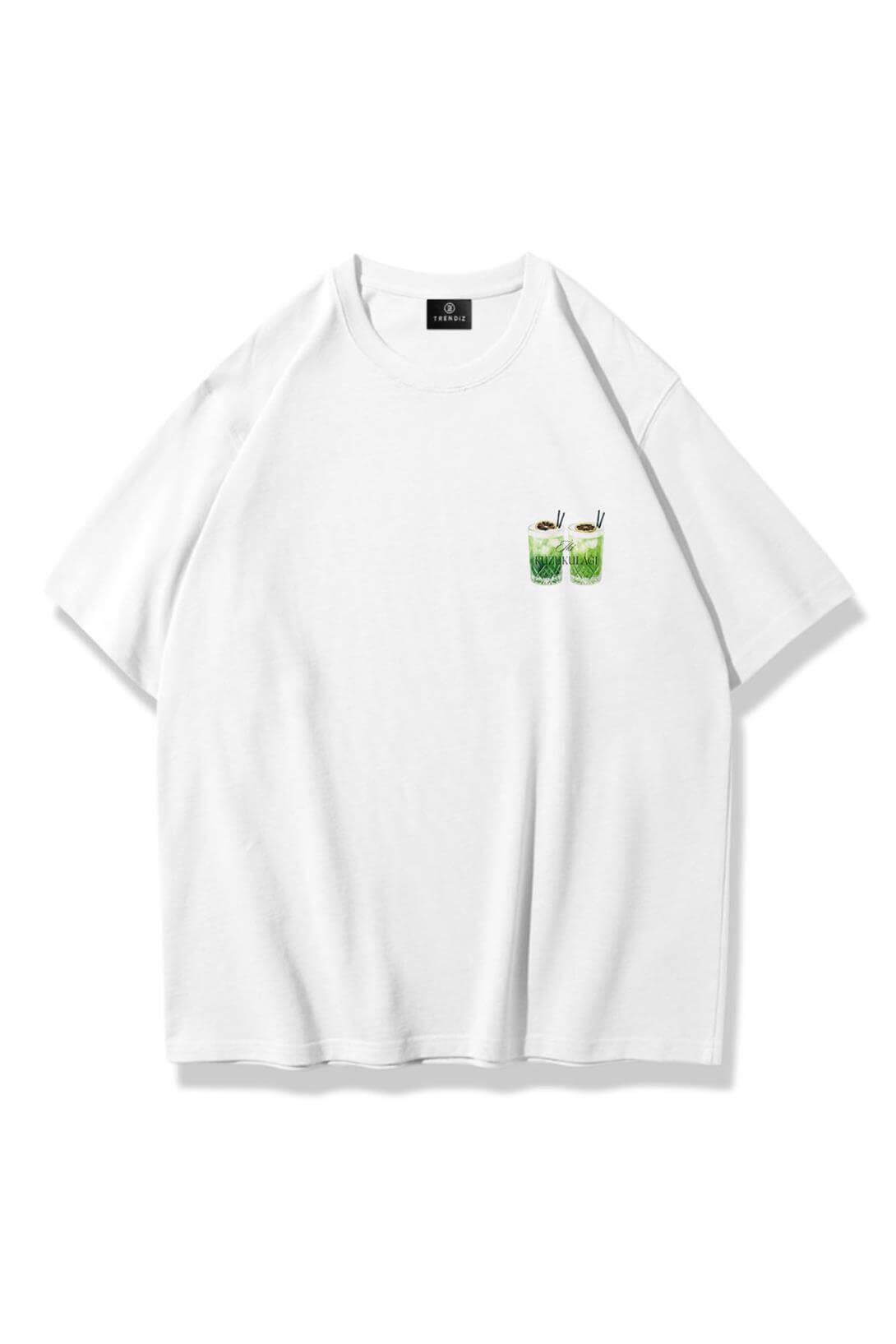 Unisex İki Kuzukulağı Tshirt Beyaz