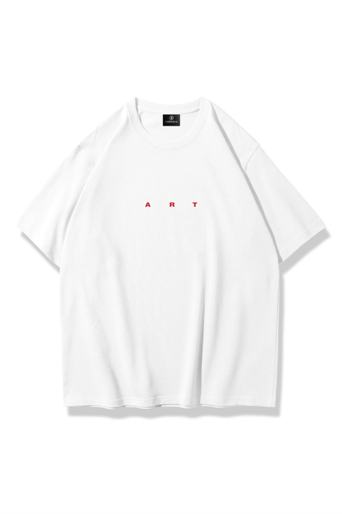 Unisex Art isnt dying Tshirt Beyaz