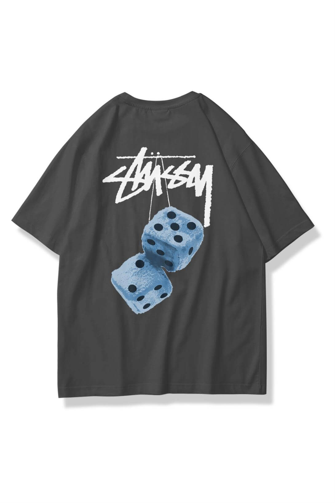 Unisex Stüssy Zar Tshirt Antrasit