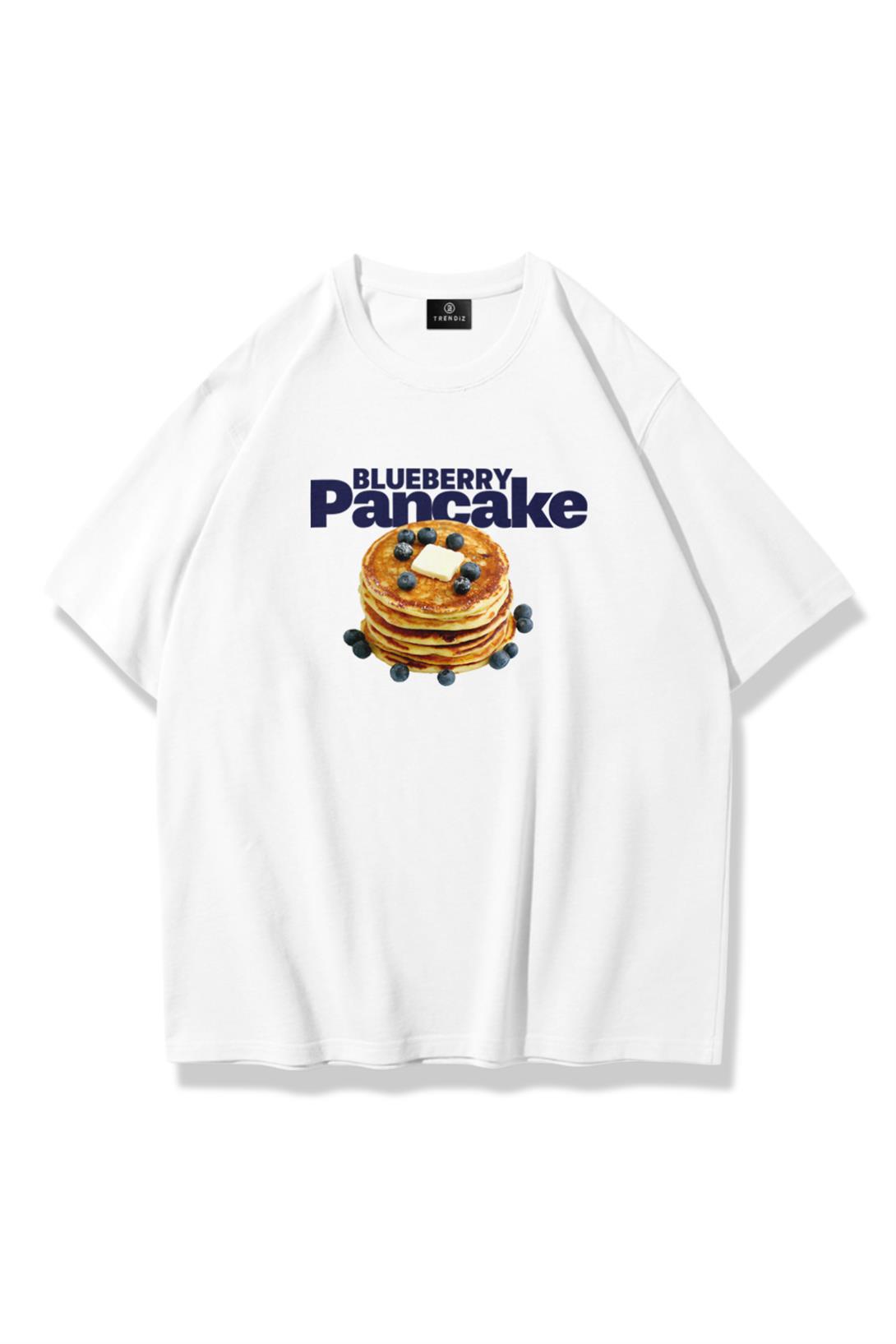 Kadın Blueberry Pancake Tshirt Beyaz