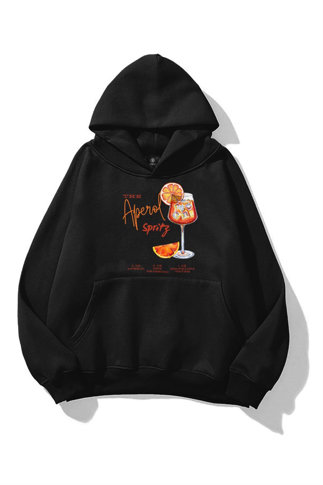 Kadın Aperol Spiritz Sweatshirt Siyah