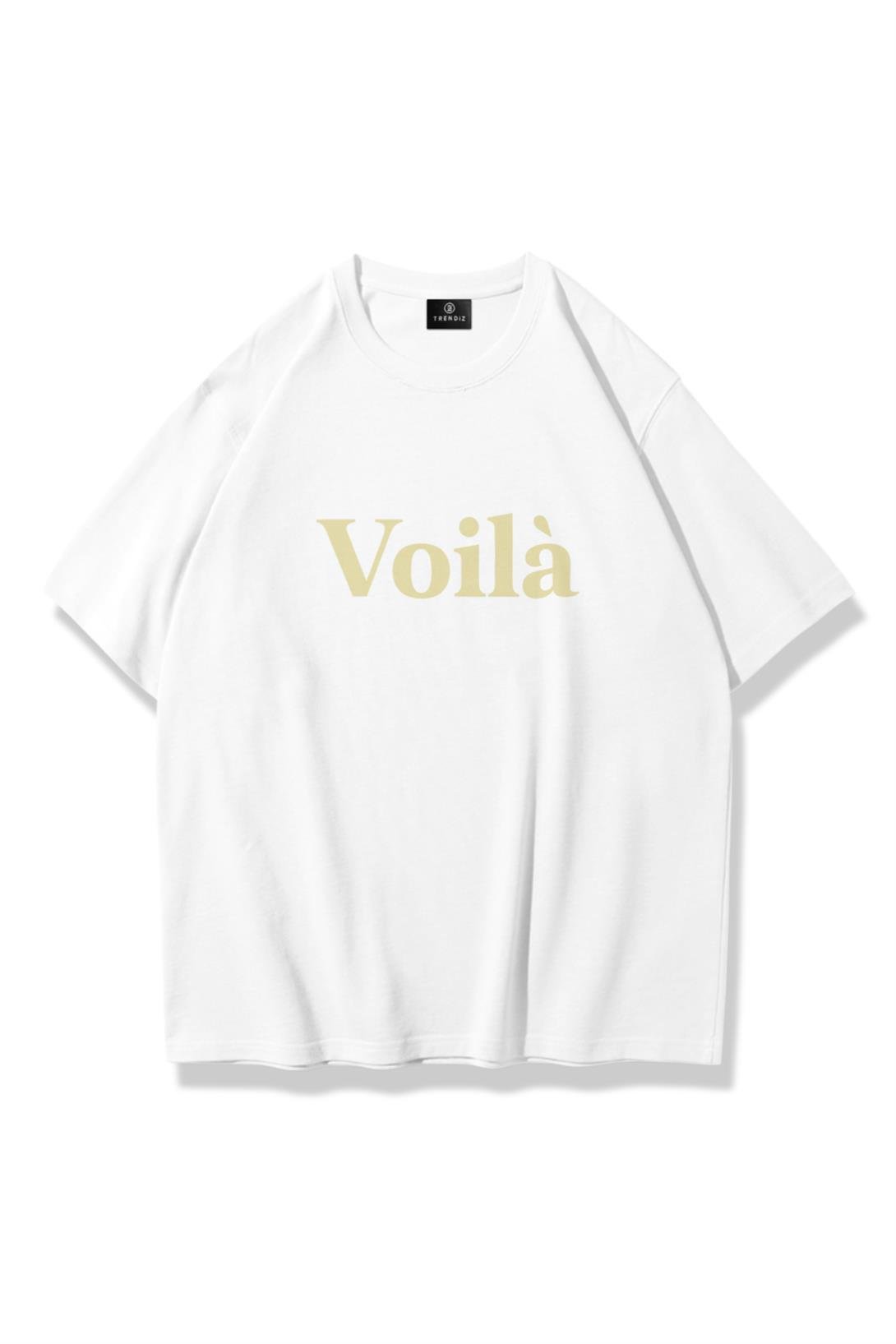 Unisex Viola Tshirt Beyaz