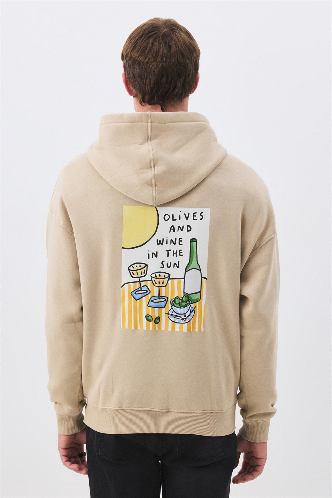 Kadın Olives and Wine Sweatshirt Taş