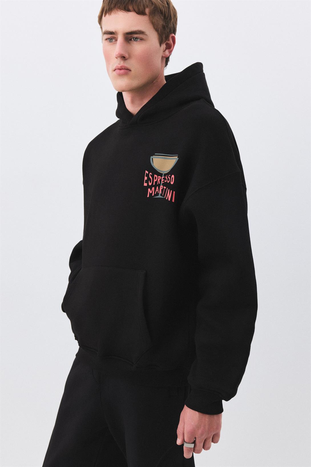 Unisex Espresso Martini Poster Sweatshirt Siyah