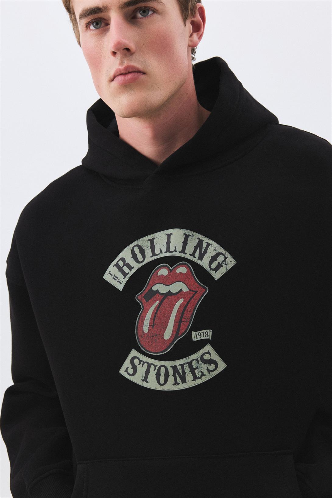 Unisex Rolling Stones 1978 Sweatshirt Siyah