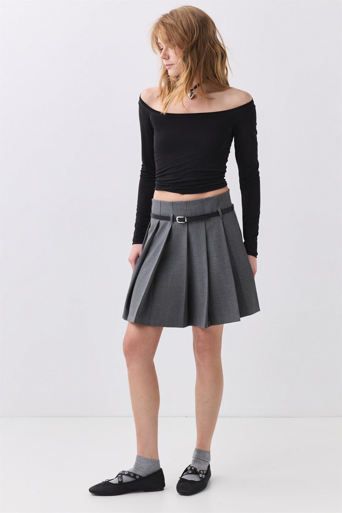 Kadın Kayık Yaka Viskon Body Siyah 8012