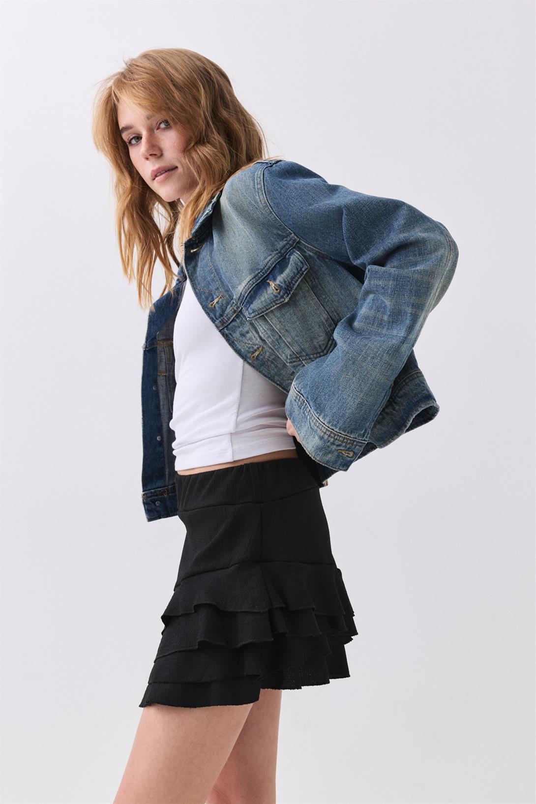 Kadın Mykonos Etek Siyah 3011