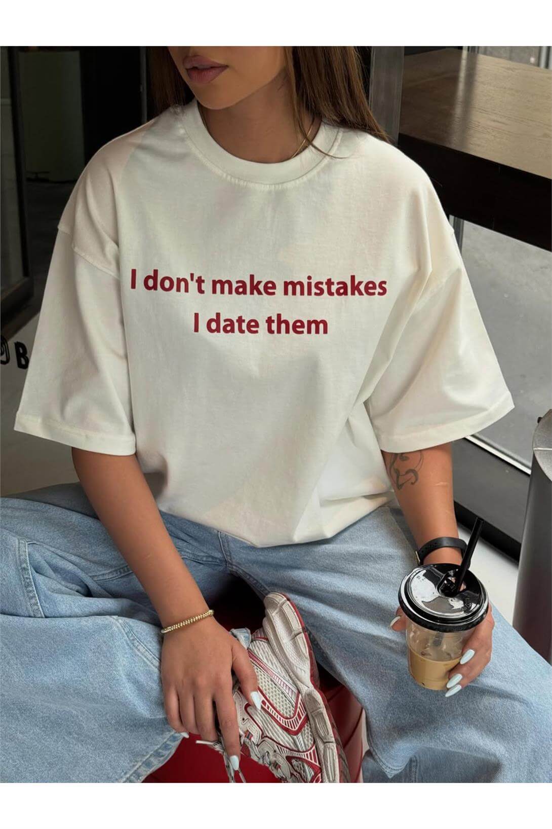 Unisex I Dont Make Mistakes Tshirt Beyaz