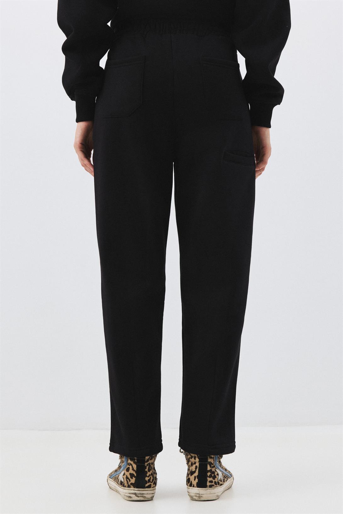 Kadın Premium Cep Detaylı Eşofman Altı Siyah 2033