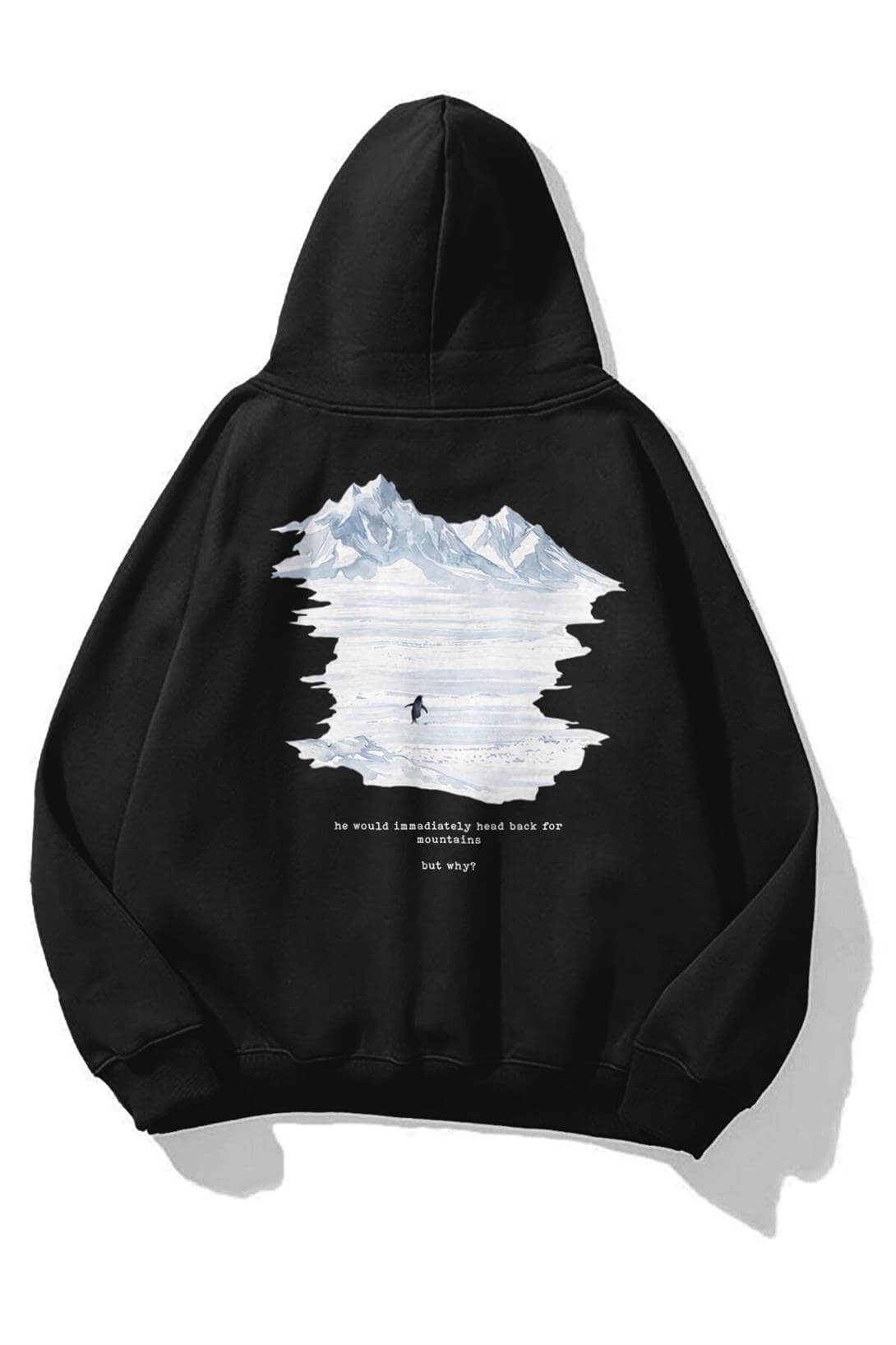 Unisex Lone Penguin Sweatshirt Siyah