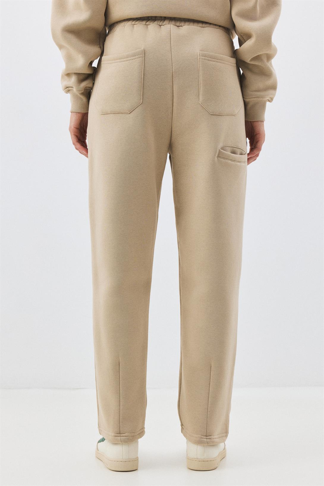 Kadın Premium Cep Detaylı Eşofman Altı Taş 2033