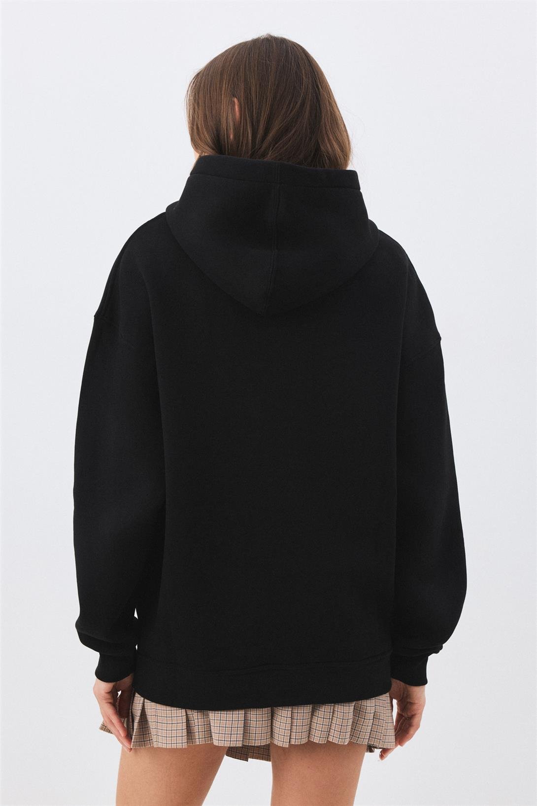 Unisex Gods Favorite Taş Baskılı Sweatshirt Siyah