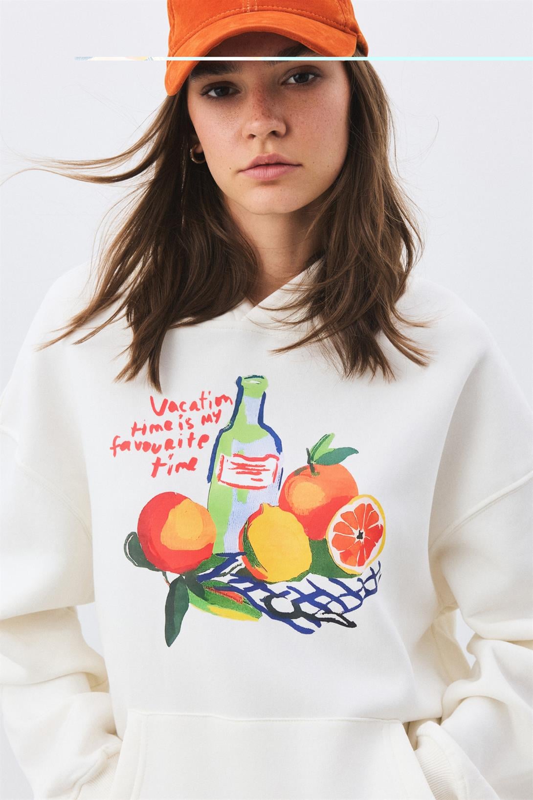 Kadın Vacation Time Sweatshirt Beyaz