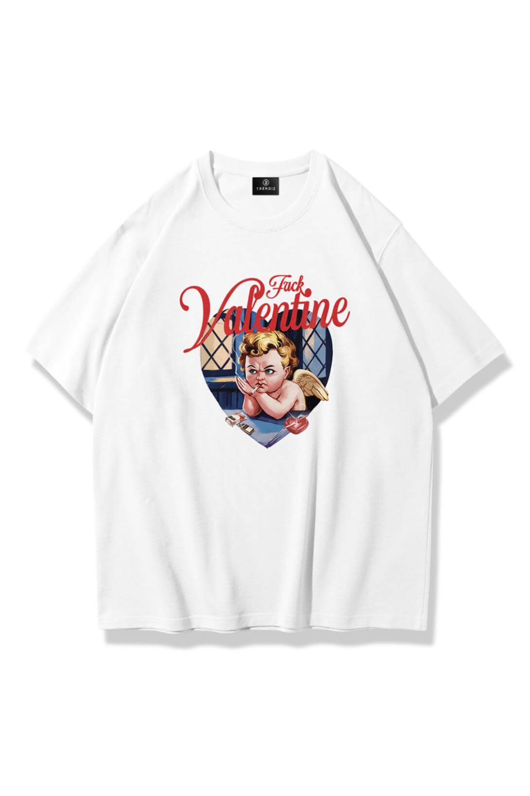 Kadın Fck Valentine Tshirt Beyaz