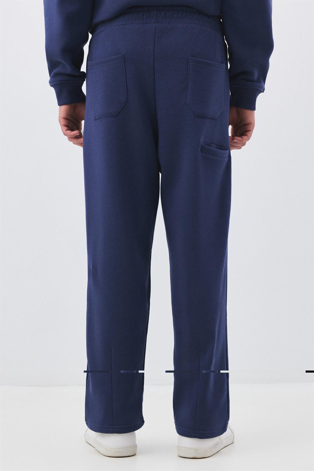 Erkek Premium Cep Detaylı Eşofman Altı İndigo 2033