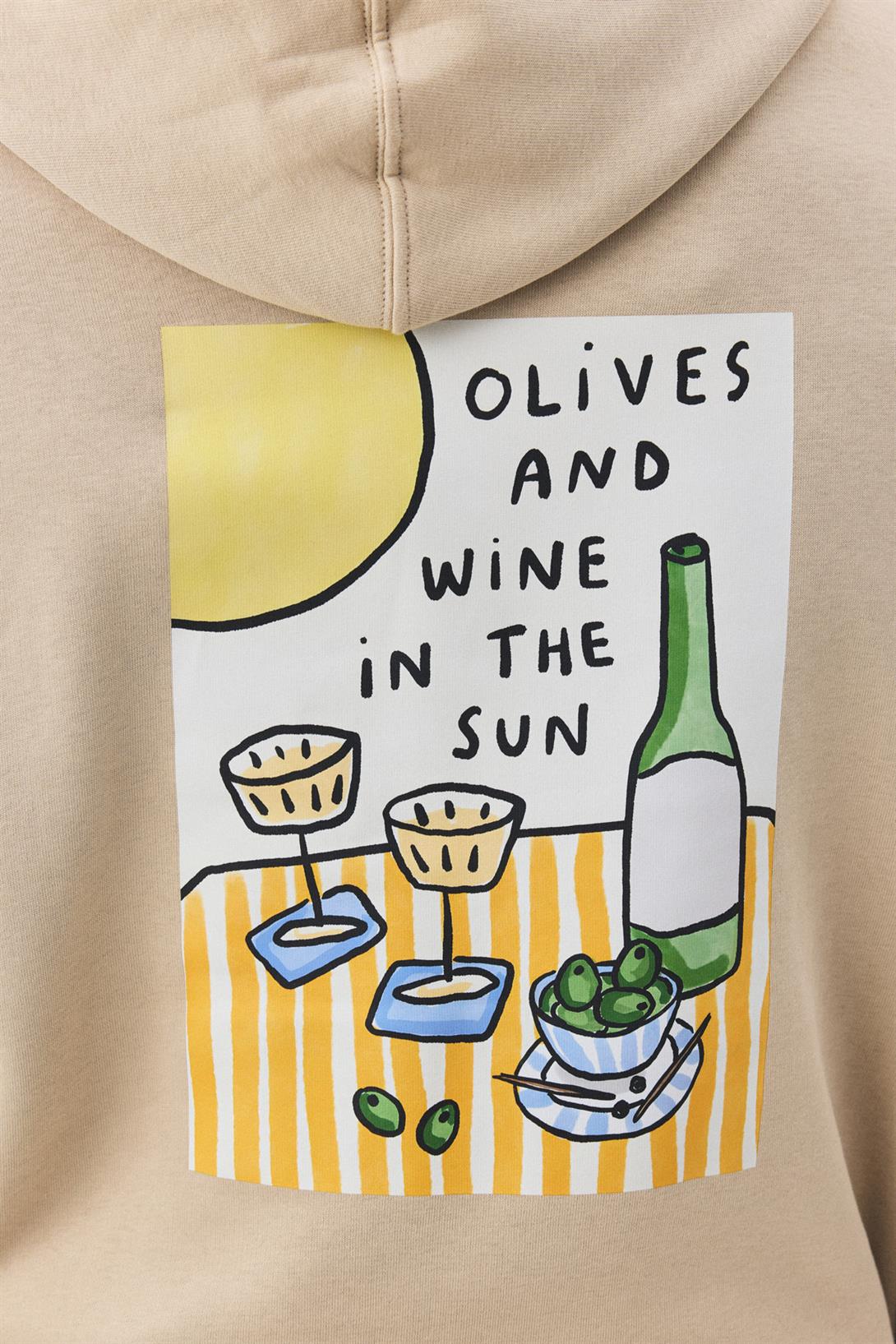 Kadın Olives and Wine Sweatshirt Taş