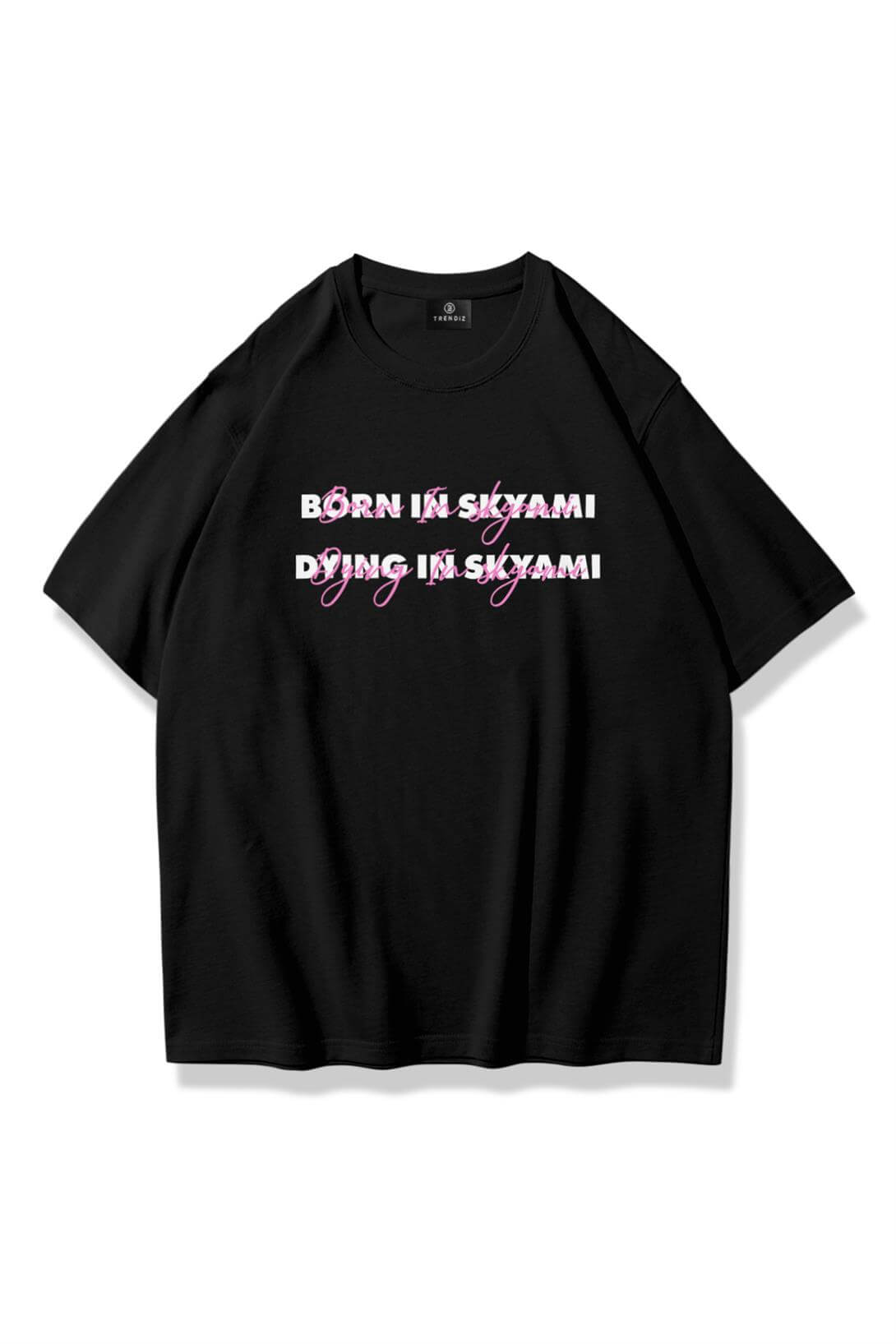 Unisex Born in Skyami Tshirt Siyah