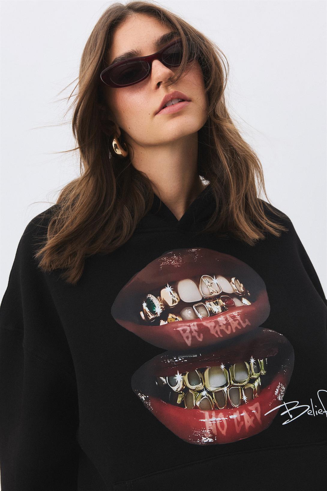 Kadın Belief Sweatshirt Siyah