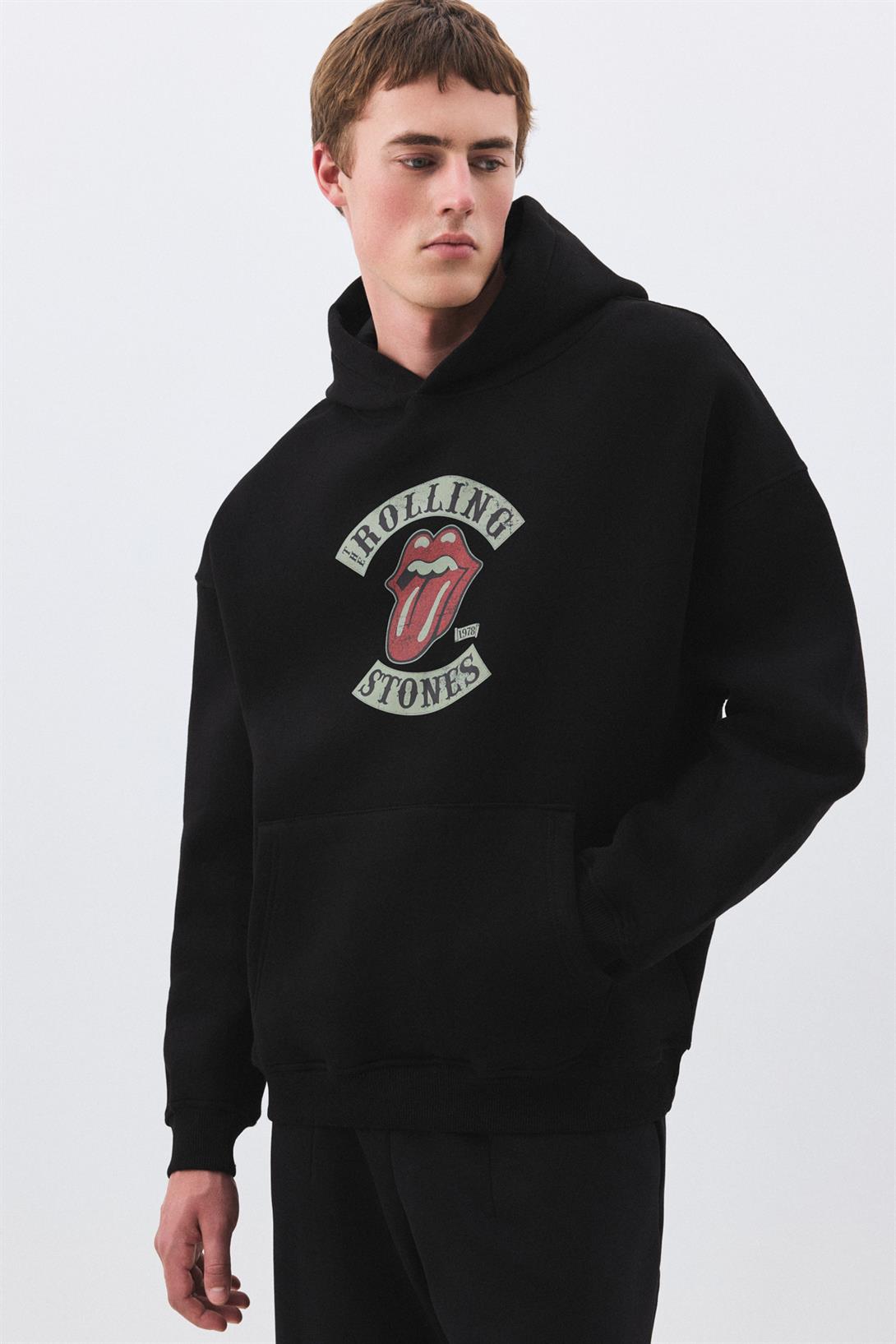 Unisex Rolling Stones 1978 Sweatshirt Siyah