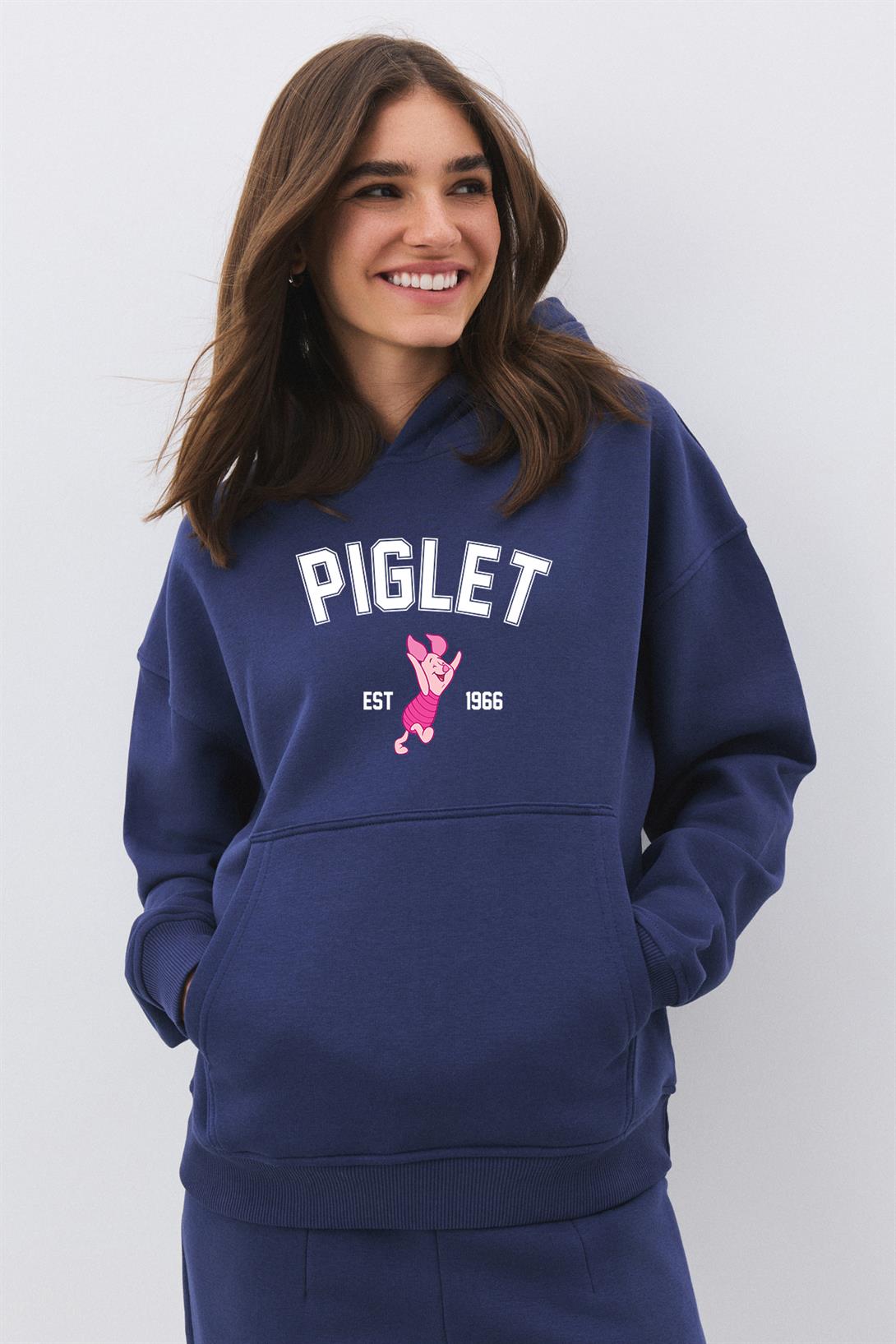 Kadın Piglet İndigo Sweatshirt