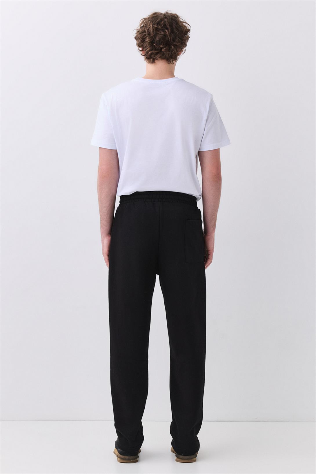 Erkek Bol Paça Eşofman Altı Siyah 2042