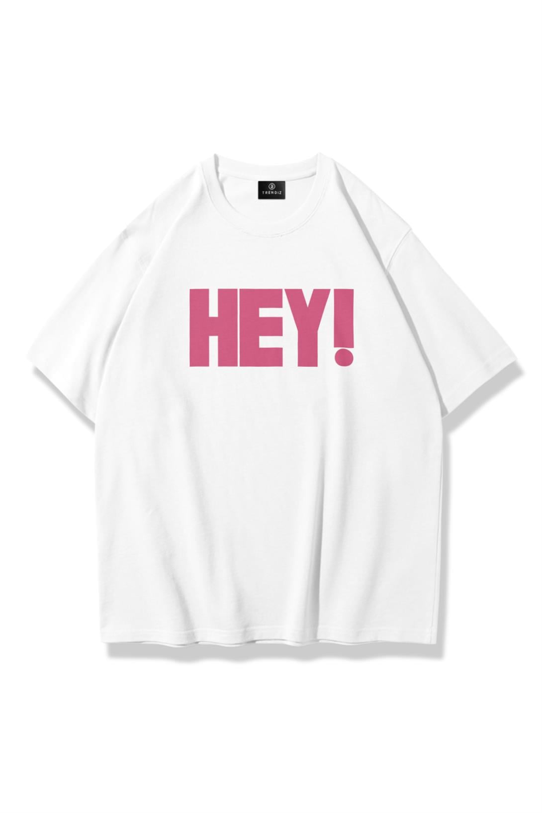 Kadın HEY! Tshirt Beyaz