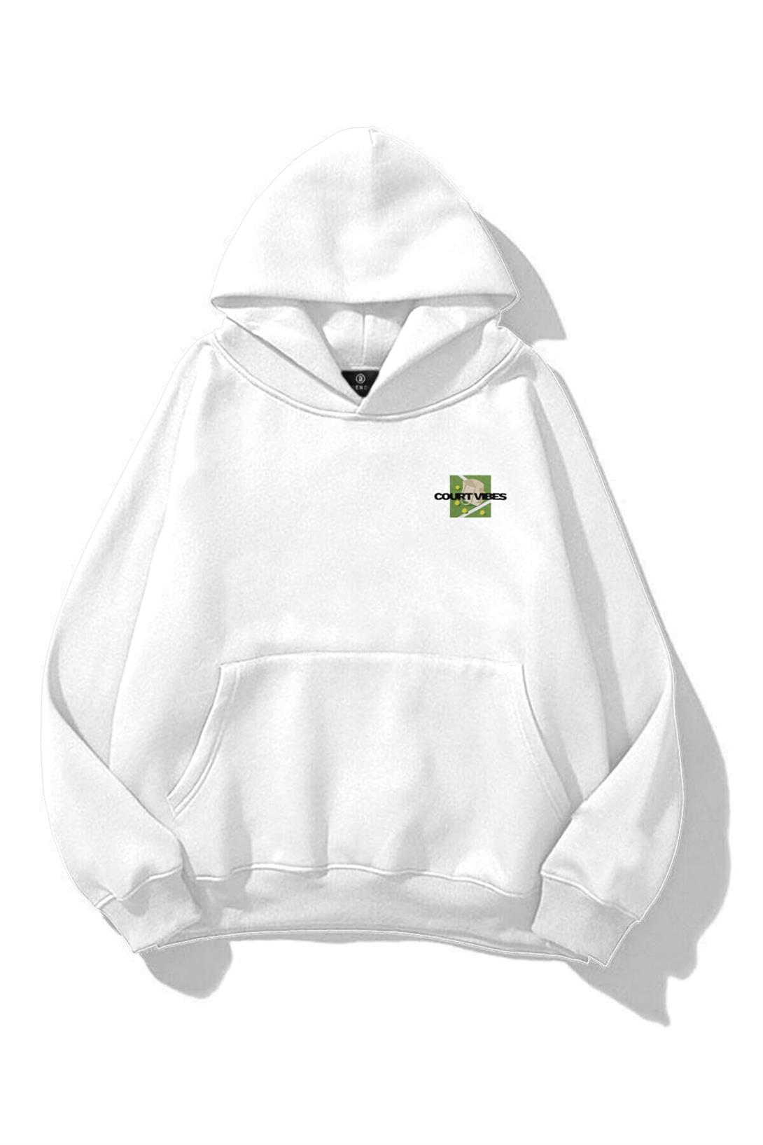 Unisex Court Vibes Sweatshirt Beyaz