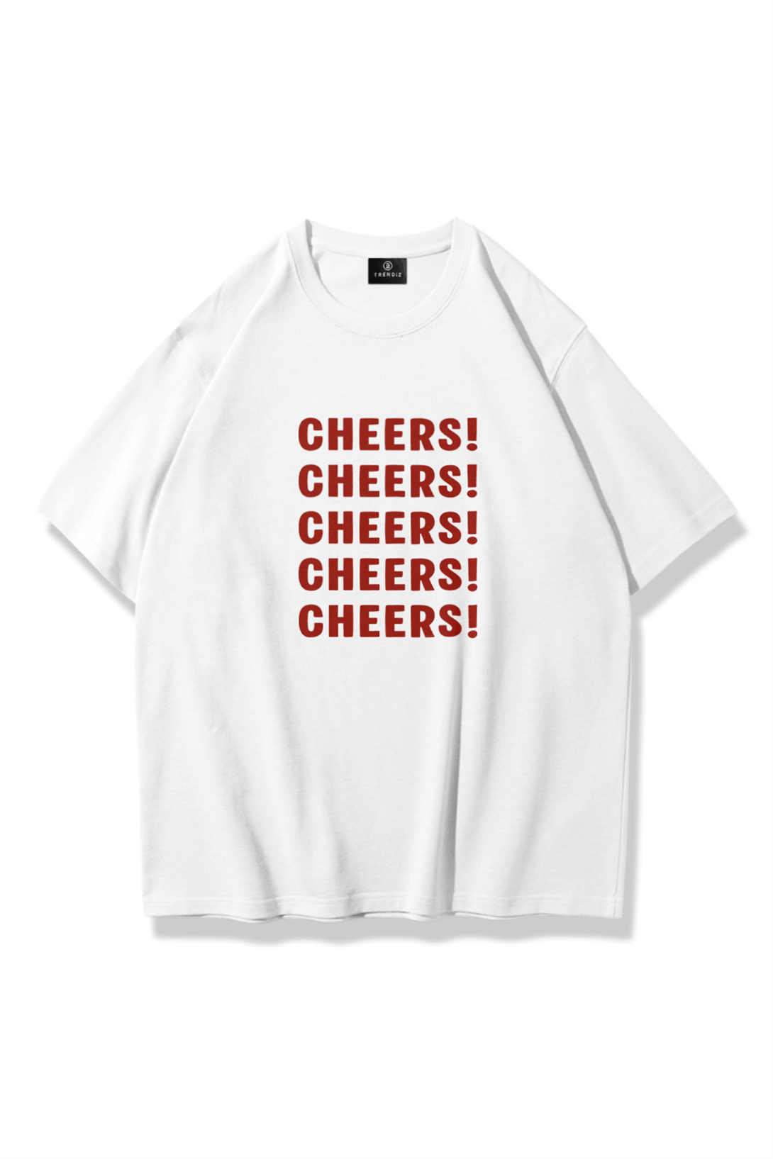 Unisex CHEERS! Tshirt Beyaz