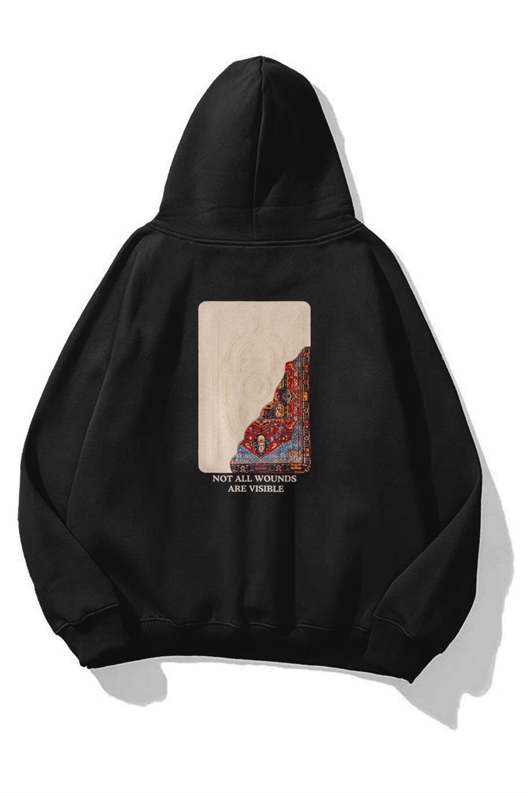 Unisex Not All Wounds Are Visible Sweatshirt Siyah