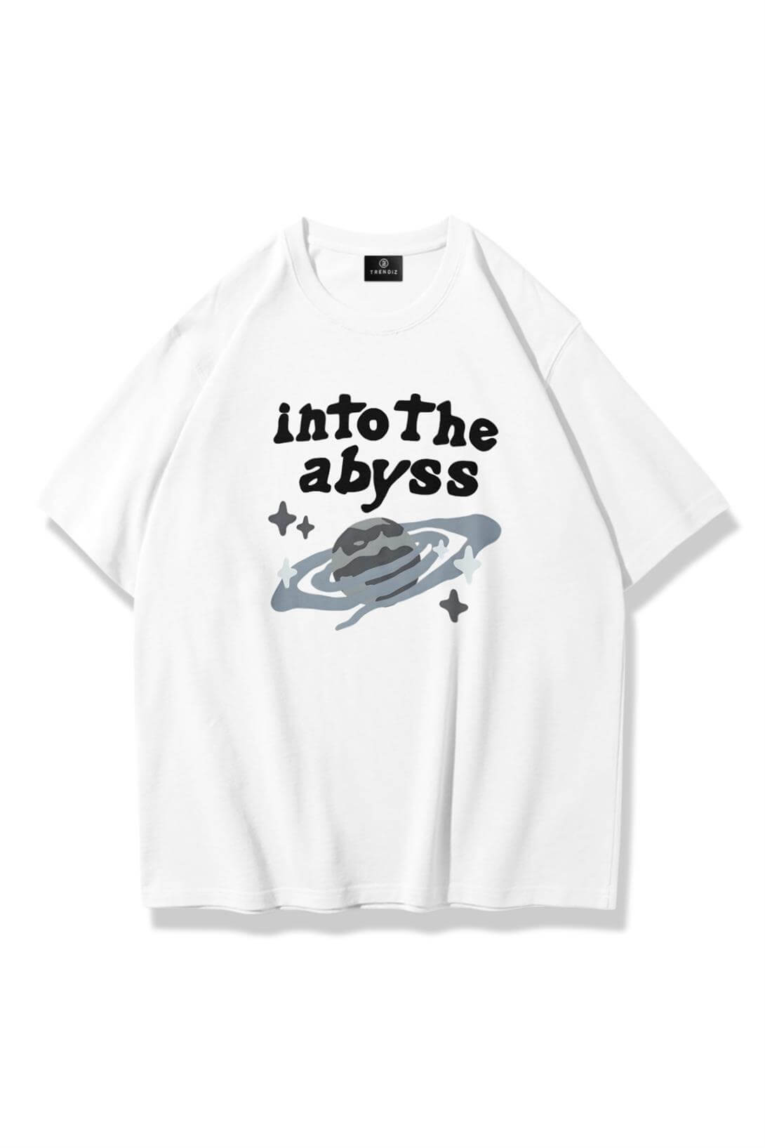 Unisex into the Abyss Tshirt Beyaz
