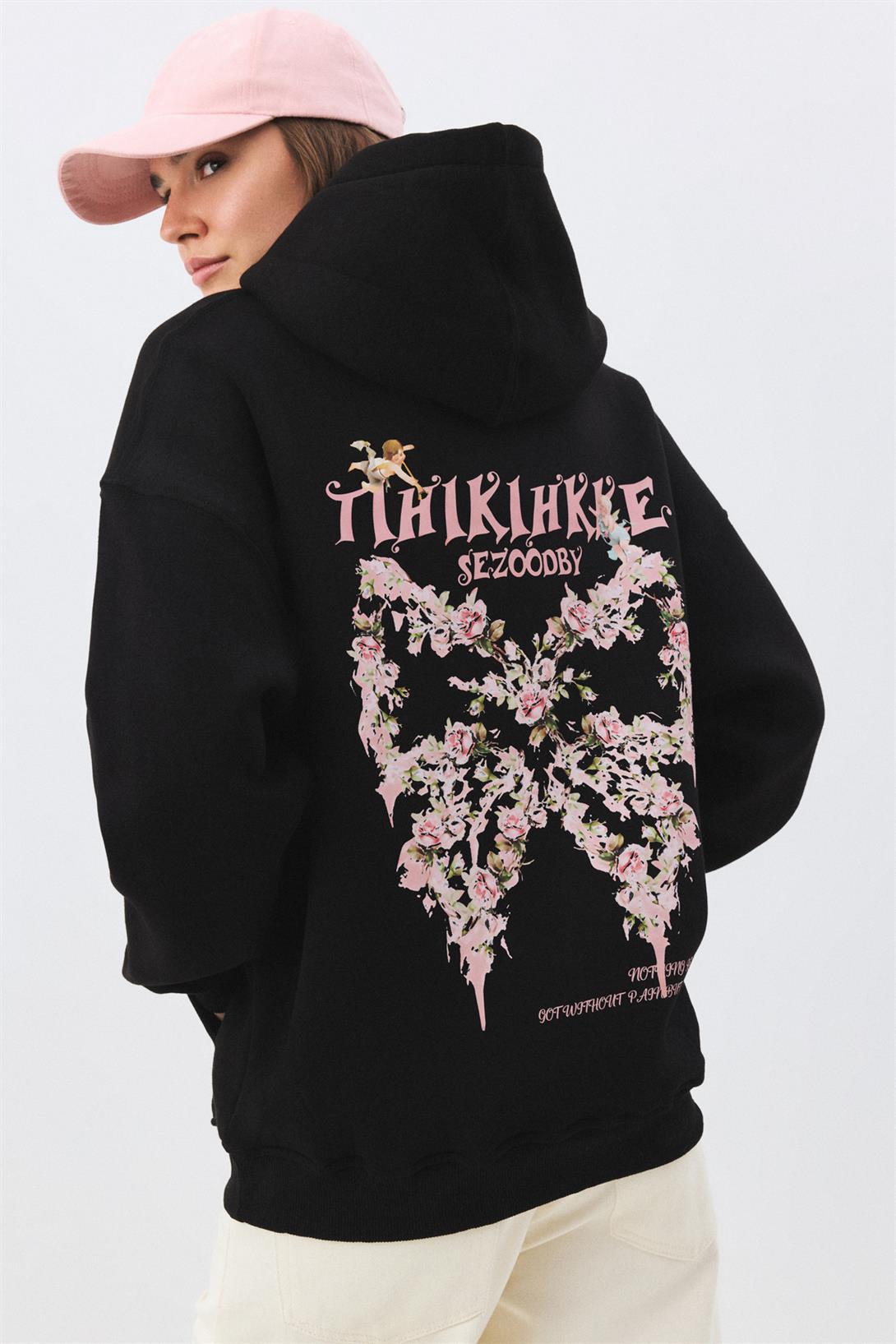 Kadın Tihikihkke Sweatshirt Siyah