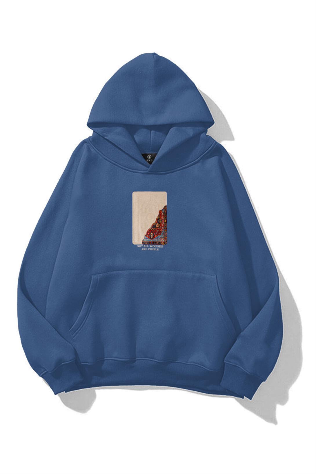 Unisex Not All Wounds Are Visible Sweatshirt İndigo