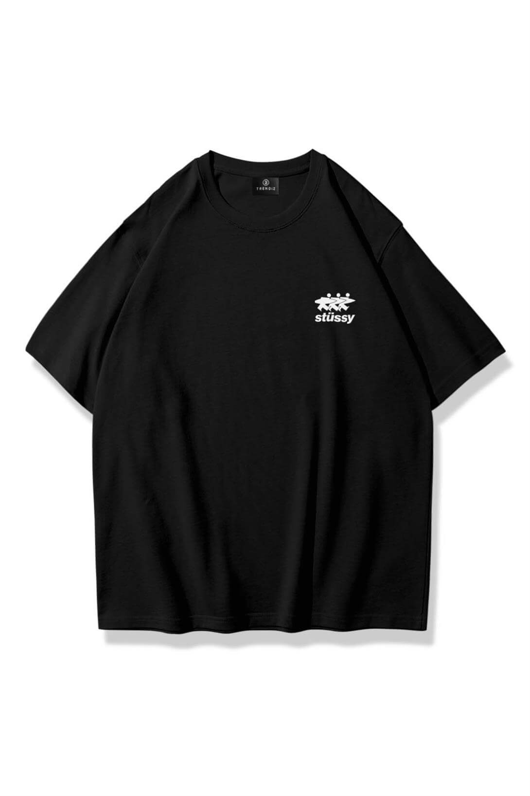 Unisex Stüssy Surf Tshirt Siyah