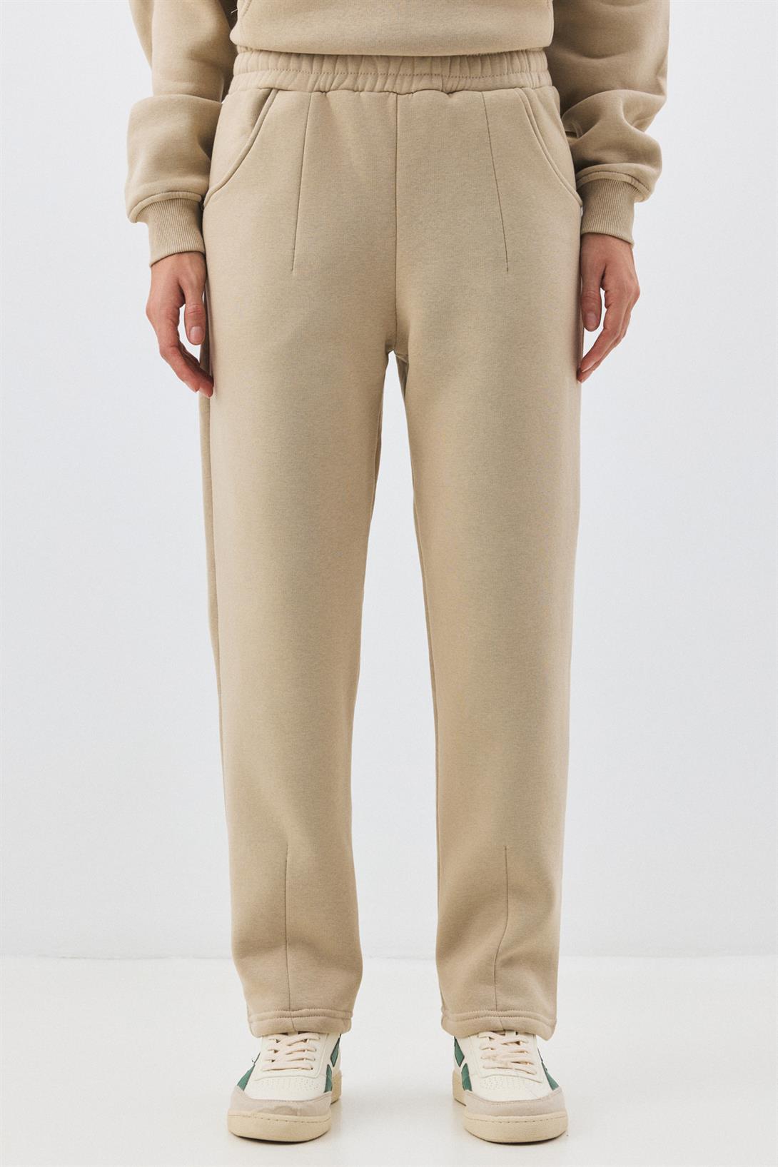 Kadın Premium Cep Detaylı Eşofman Altı Taş 2033