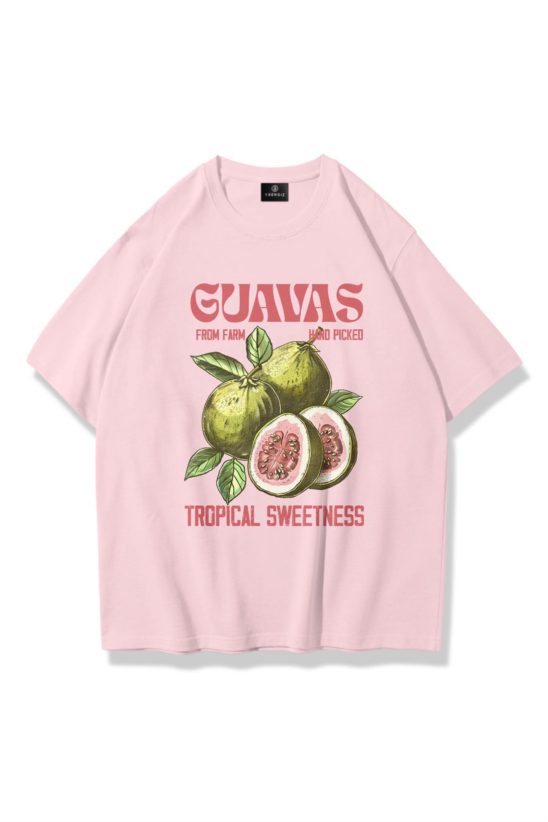 Unisex Guavas Tshirt Pembe