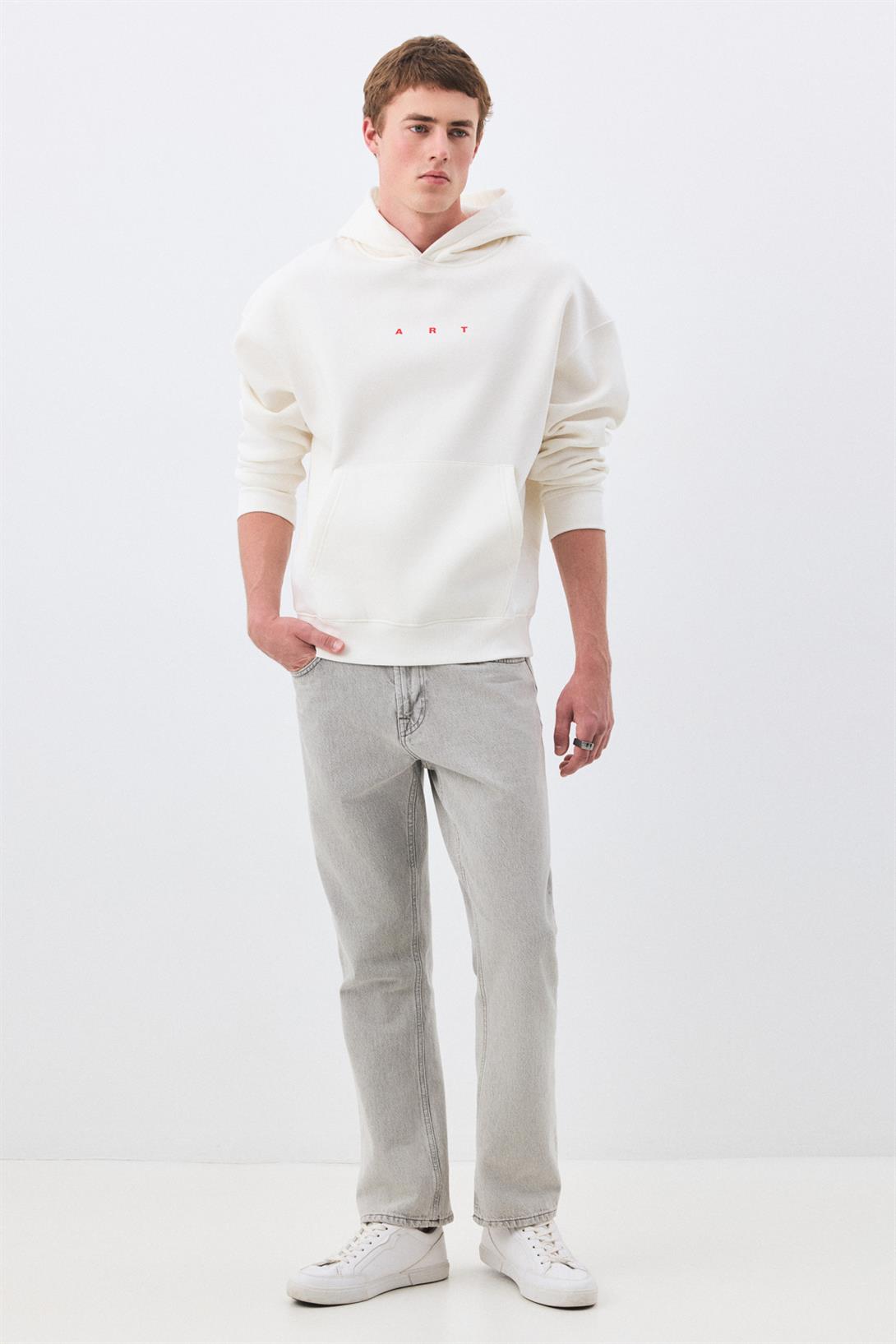 Unisex Art isnt Dying Sweatshirt Beyaz